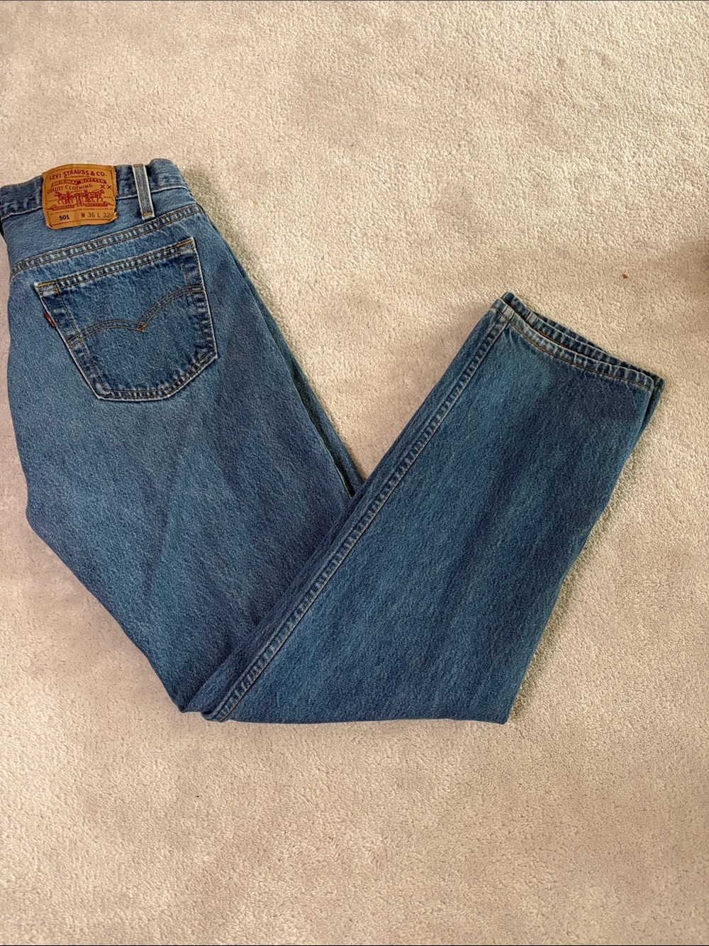 Vintage 1993 Button Down Levi's 501 Medium Blue Men's Straight Jeans